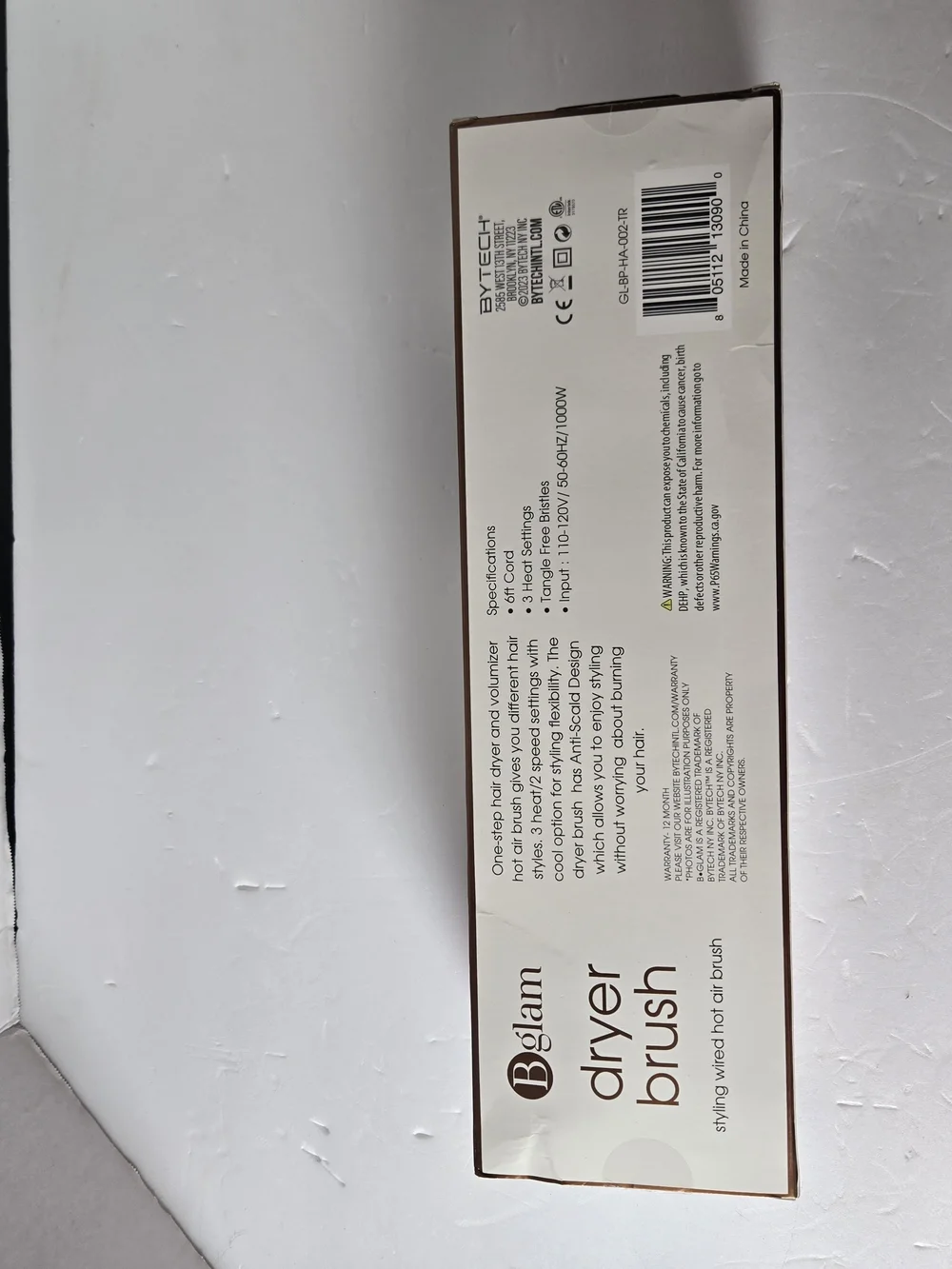 NIP sealed Bglam dryer brush styling wired hot air brush